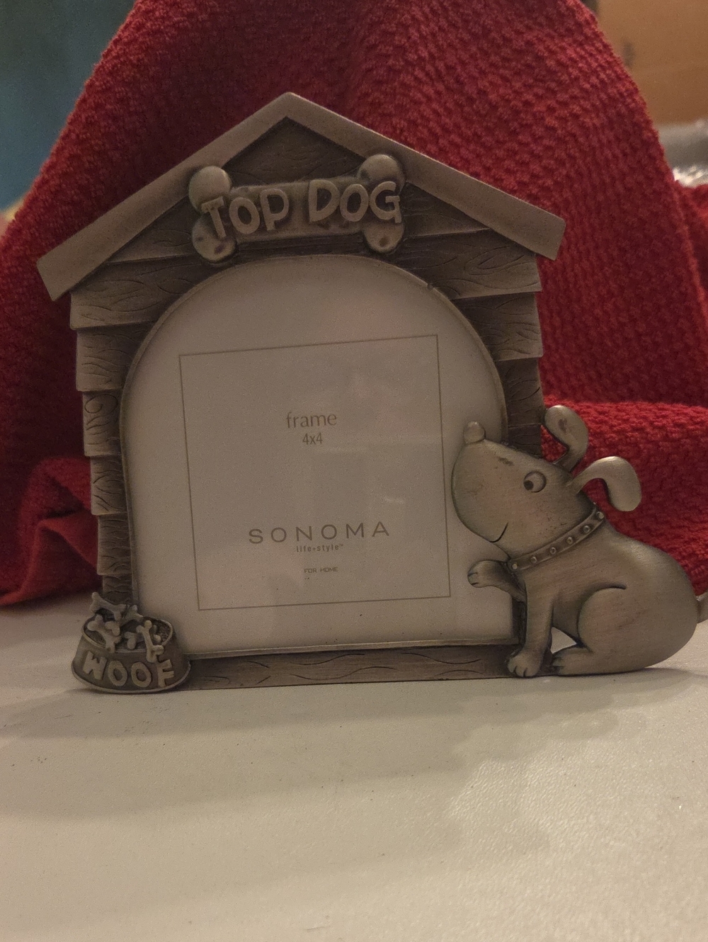 Sonoma 'Top Dog' Pewter-Look Doghouse Picture Frame